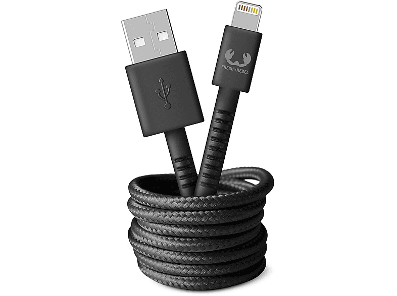 FRESH \'N REBEL USB - Apple Lightning Fabriq cable  -  2.0m, Ladekabel, 2 m, Storm Grey