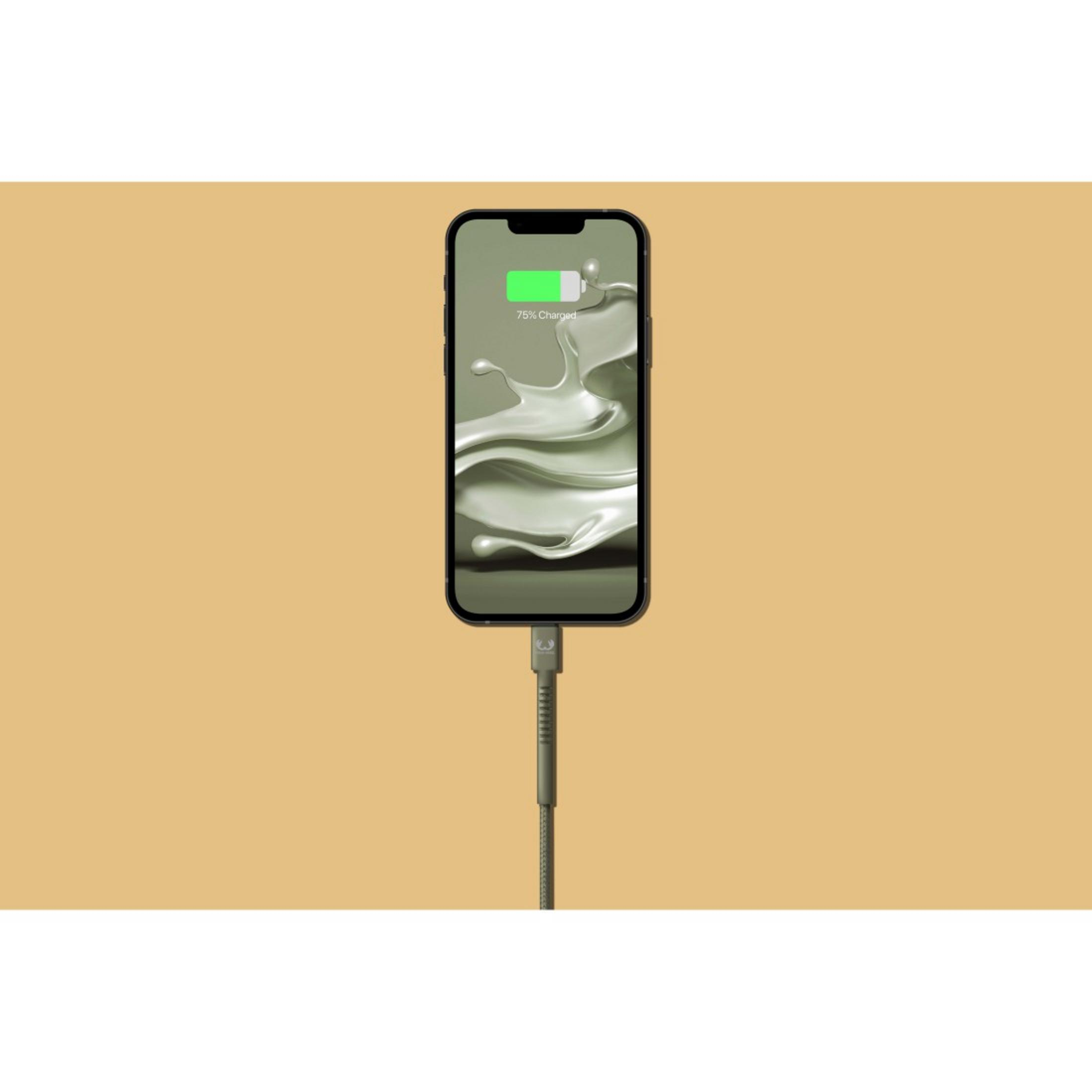 cable FRESH - - Ladekabel, Apple REBEL USB-C \'N 2.0m, Dried 2 Fabriq m, Green Lightning
