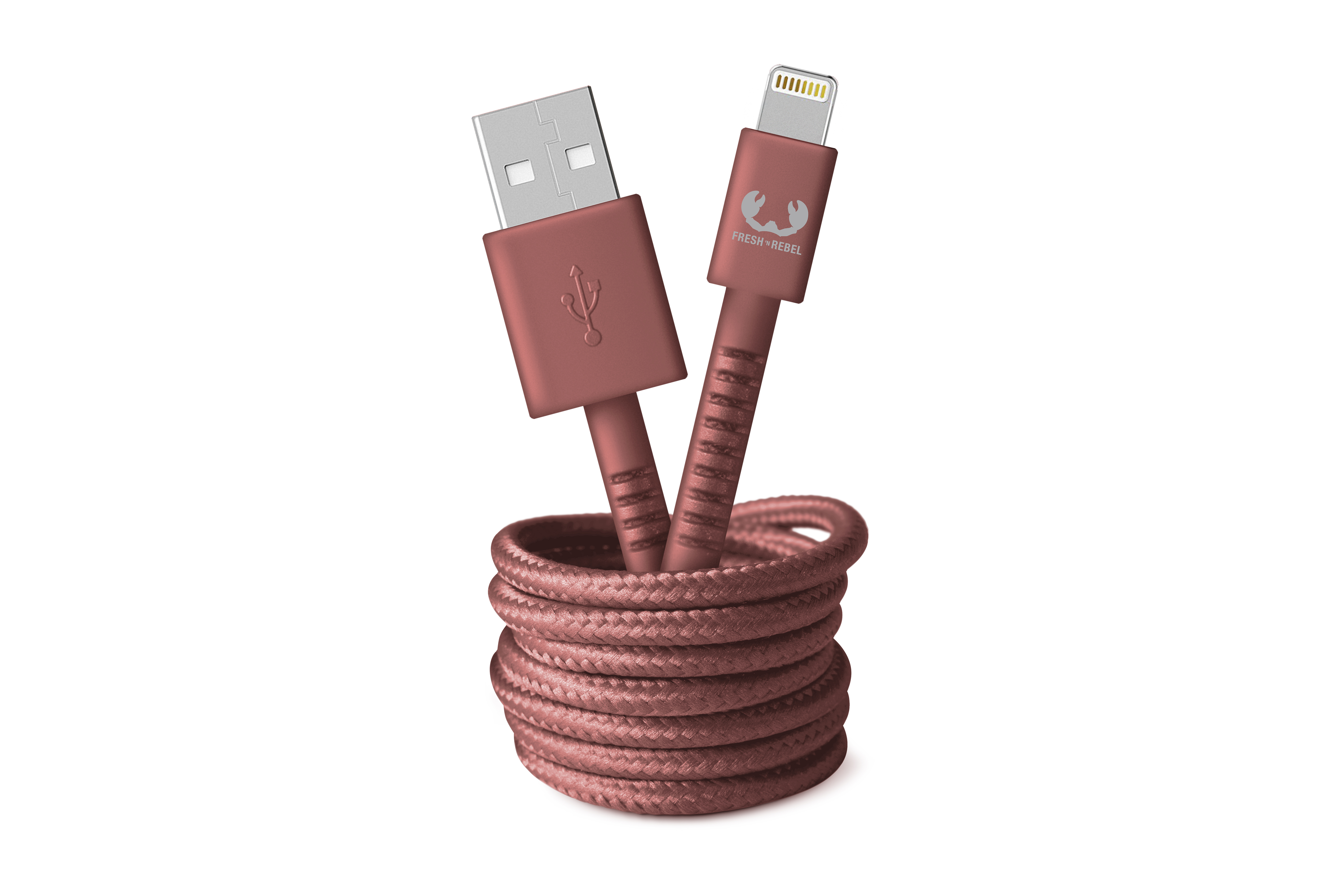 \'N m, FRESH Lightning - - REBEL 2 2.0m, Fabriq cable Ladekabel, USB Safari Apple Red