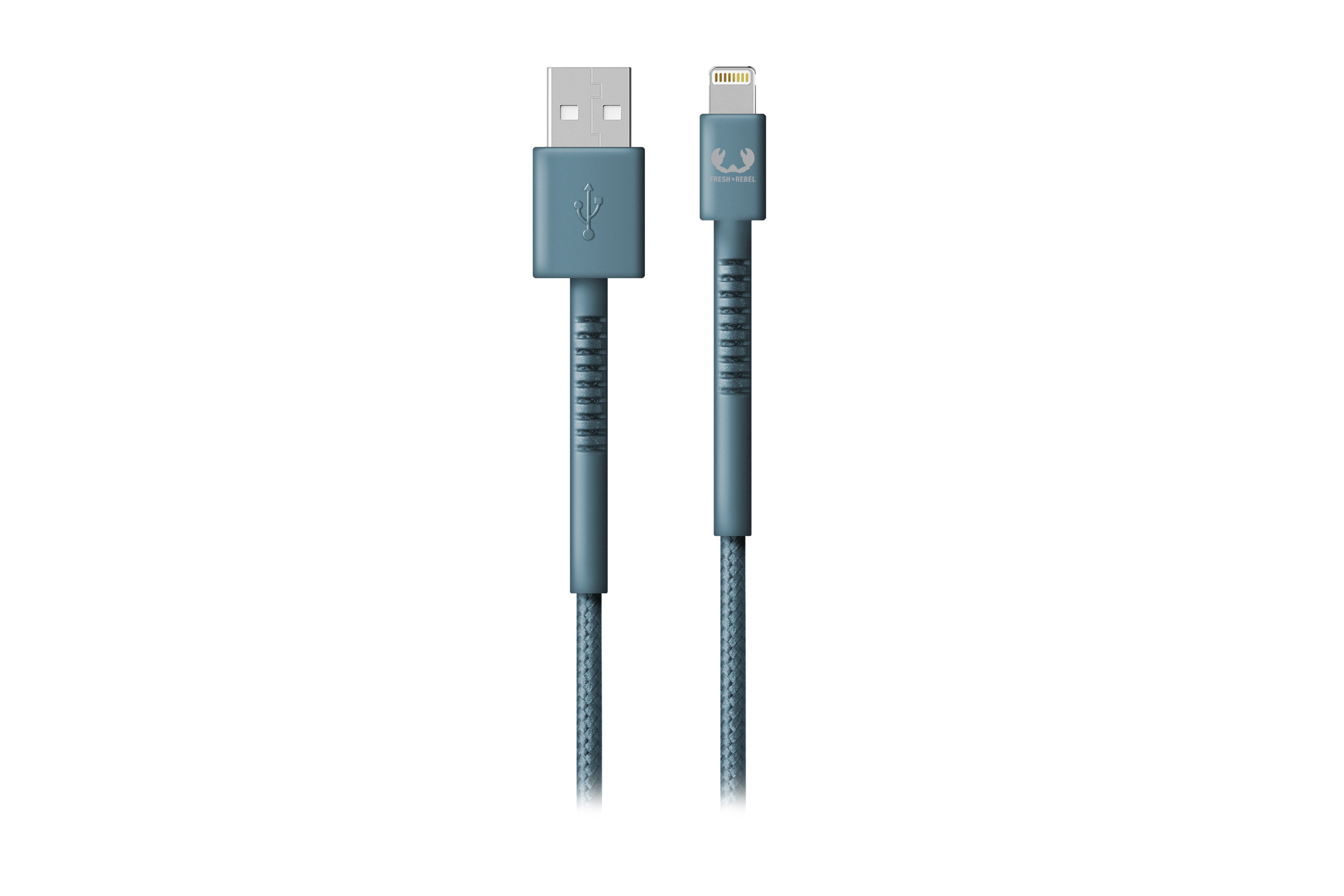 FRESH \'N REBEL USB Dive - - 2.0m, Blue Apple 2 m, Fabriq cable Lightning Ladekabel