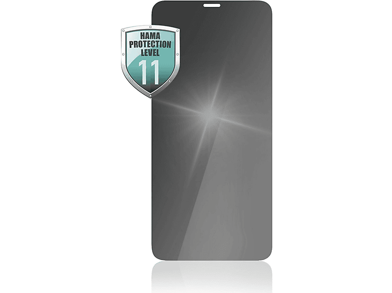 HAMA 186296 GL. SCR. PROT. PRIVACY IPH X Displayschutz(für Apple iPhone XR, iPhone 11)