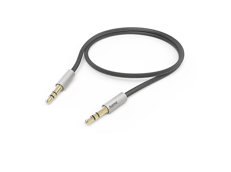 Hama Aux Kabel 0,5 M – 3,5 Mm Klinke, Aluminiumgehäuse, Gewebt, Vergoldet, Für Smartphone & Mehr