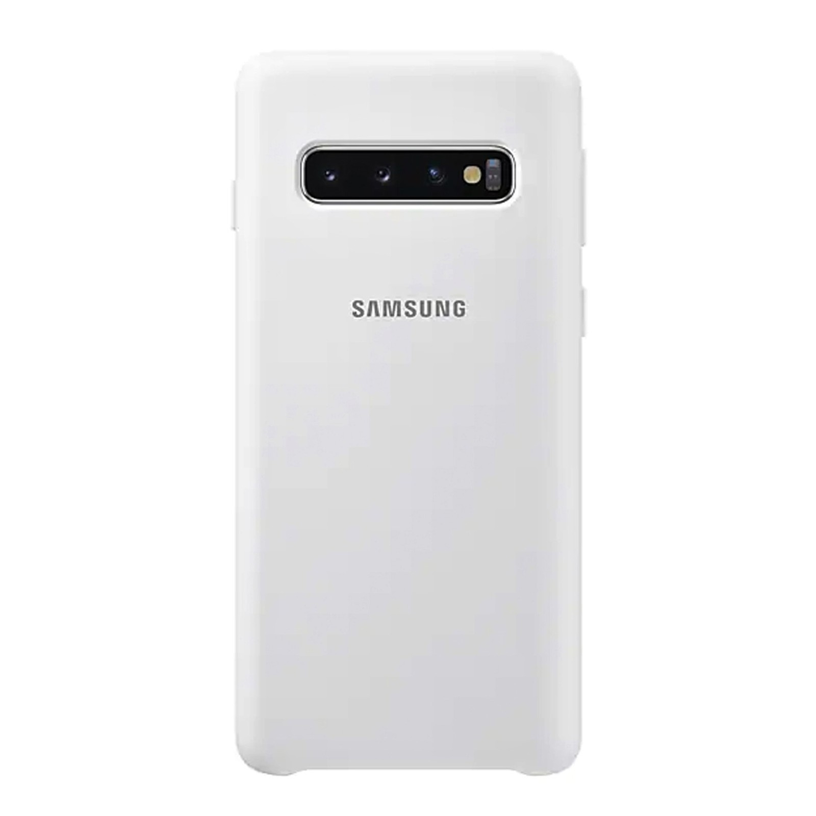 Samsung, S10, WHITE, S10 EF-PG973TWEGWW SILICONE Backcover, SAMSUNG Weiß COVER Galaxy