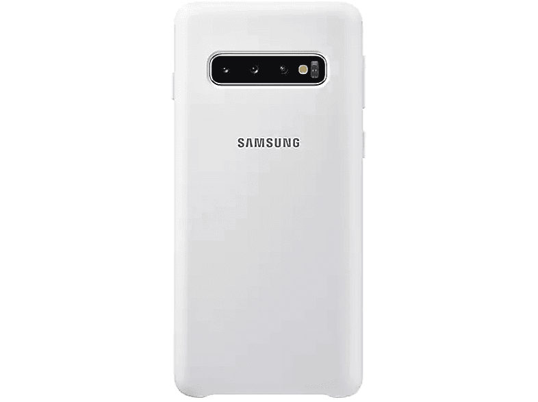 Samsung, S10, WHITE, S10 EF-PG973TWEGWW SILICONE Backcover, SAMSUNG Weiß COVER Galaxy