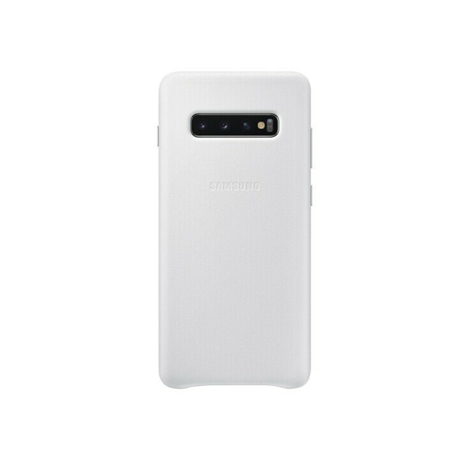 S10+ COVER Backcover, Samsung, S10+, WHITE, EF-VG975LWEGWW LEATHER SAMSUNG Weiß Galaxy