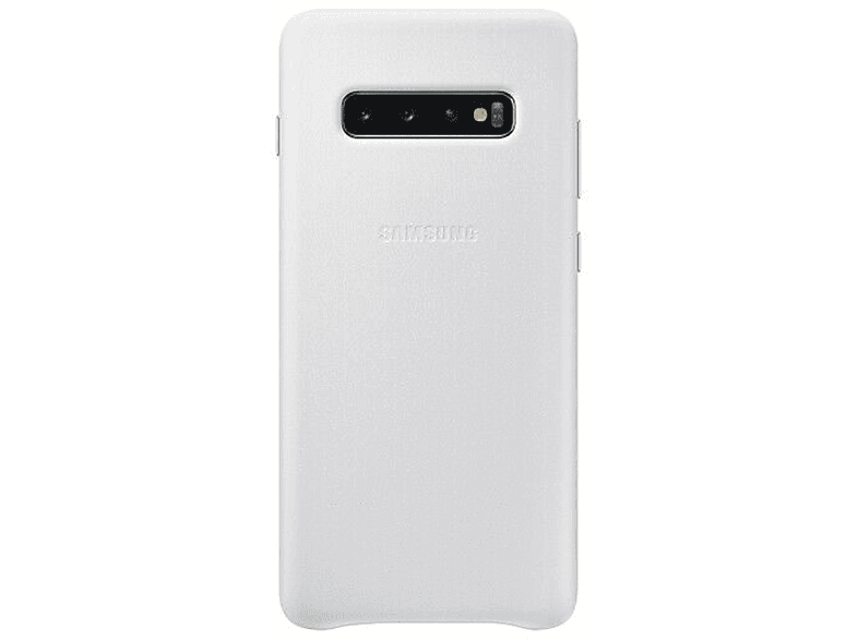 S10+ Backcover, LEATHER Samsung, EF-VG975LWEGWW S10+, Weiß WHITE, Galaxy COVER SAMSUNG