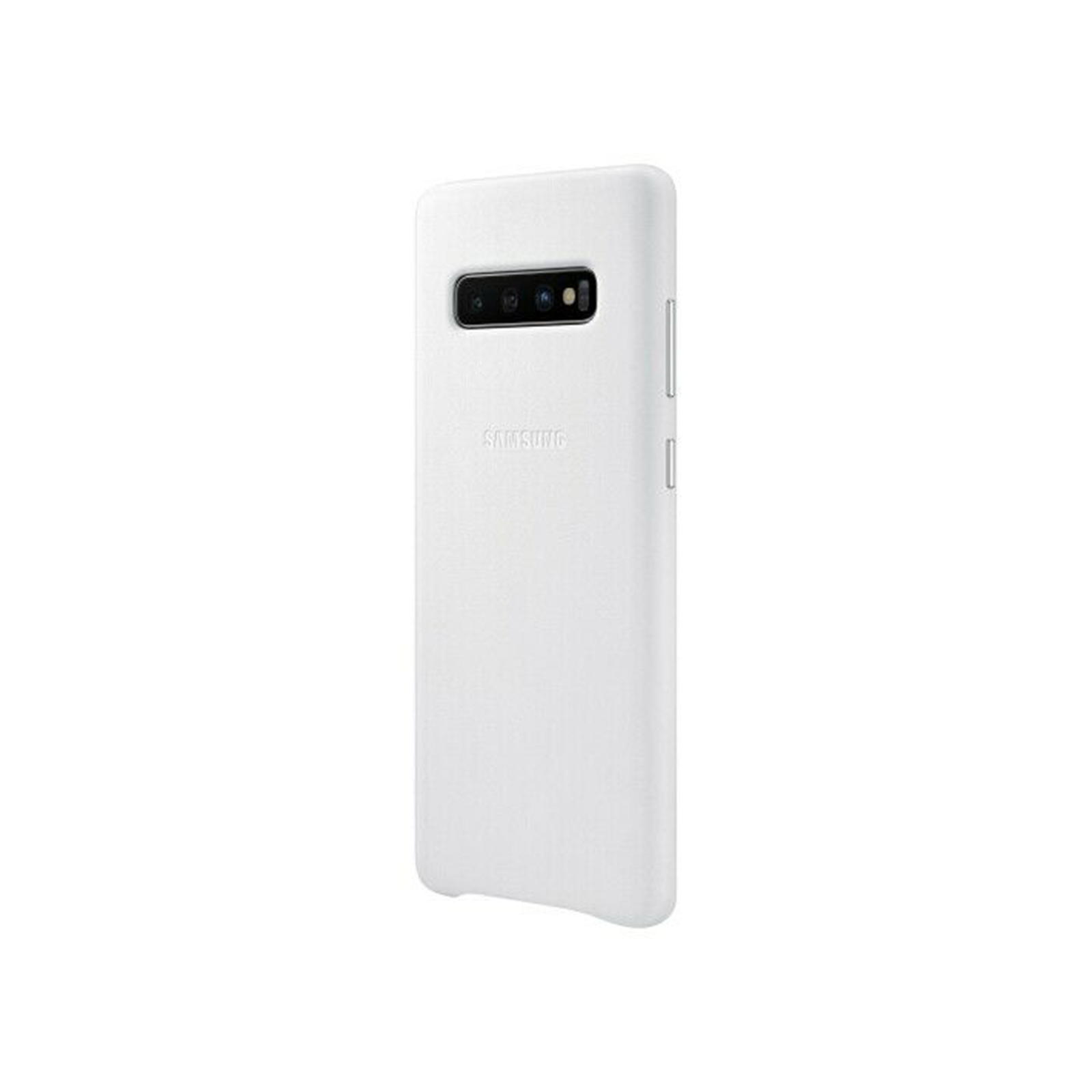 S10+, EF-VG975LWEGWW Samsung, Galaxy S10+ LEATHER Weiß SAMSUNG COVER WHITE, Backcover,