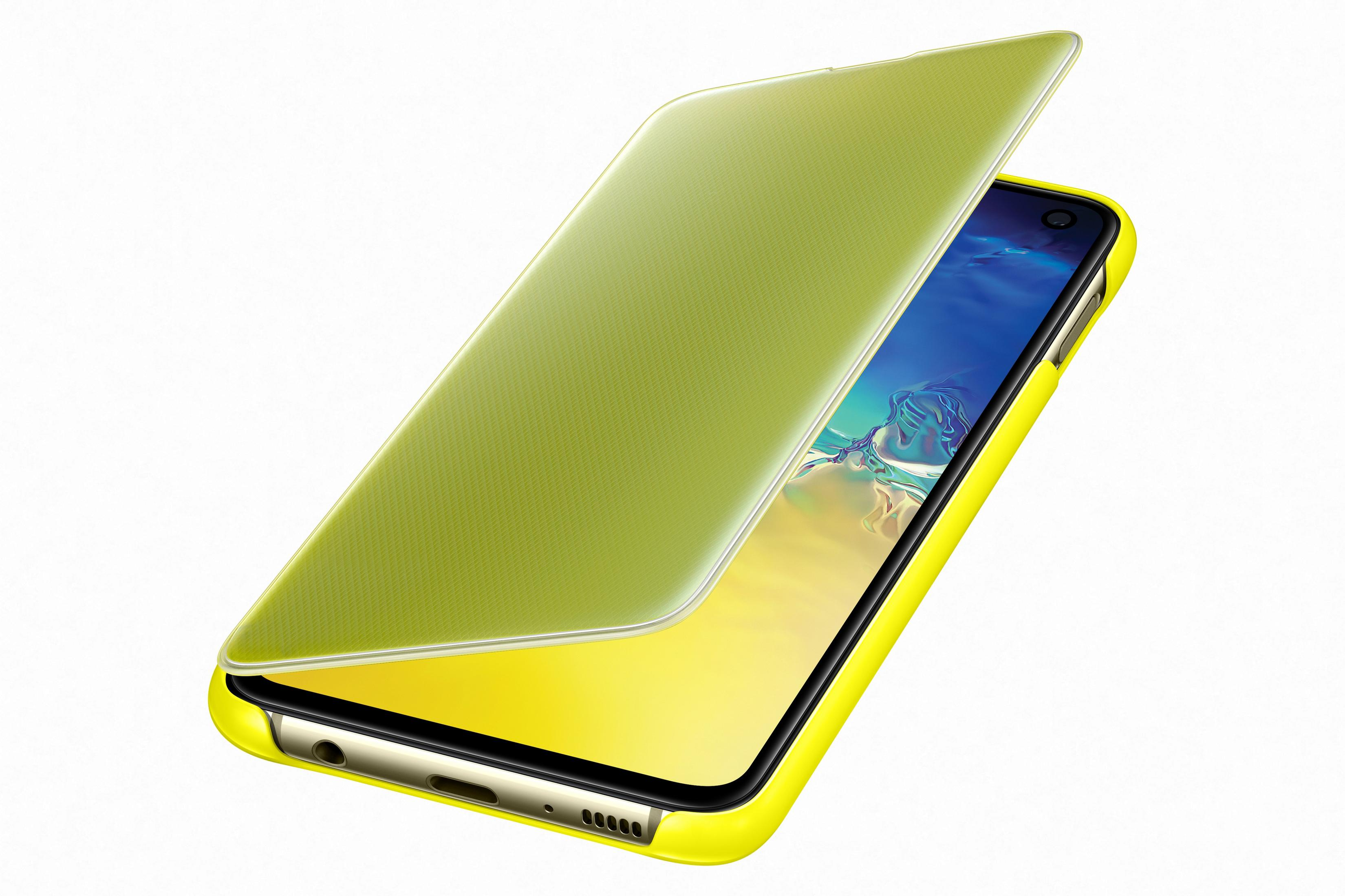 SAMSUNG EF-ZG970CYEGWW S10E CLEAR VIEW YELLOW, COVER Gelb Samsung, S10e, Bookcover, Galaxy