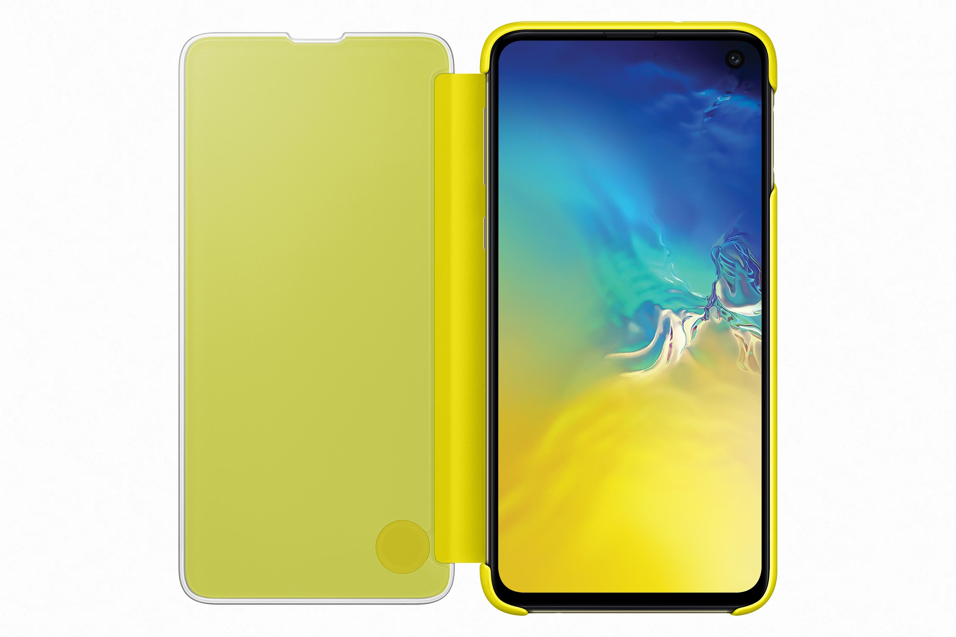 SAMSUNG EF-ZG970CYEGWW Bookcover, Samsung, VIEW Gelb CLEAR YELLOW, S10e, COVER Galaxy S10E