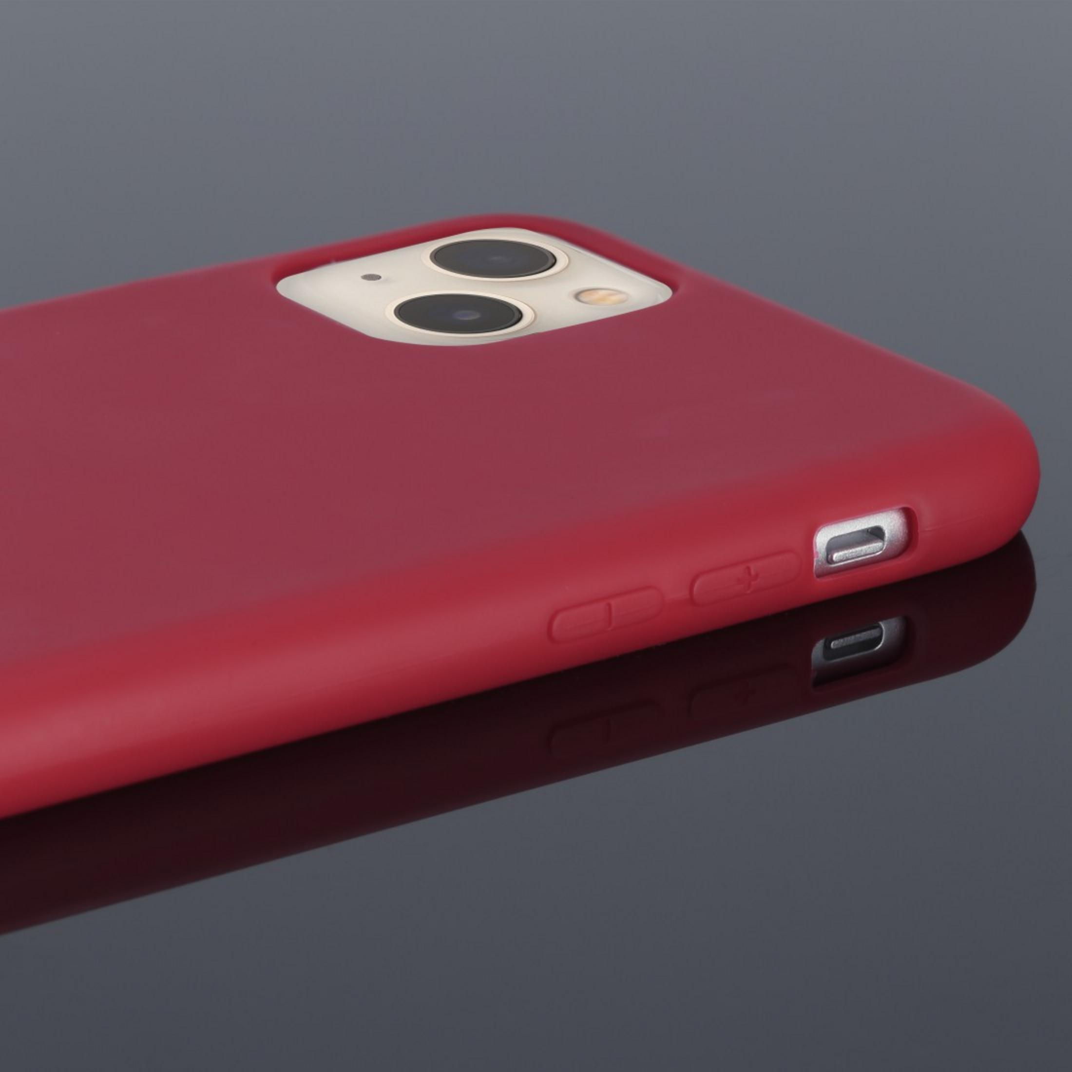 Czerwone etui. Etui jest czerwone. Czarne tło.