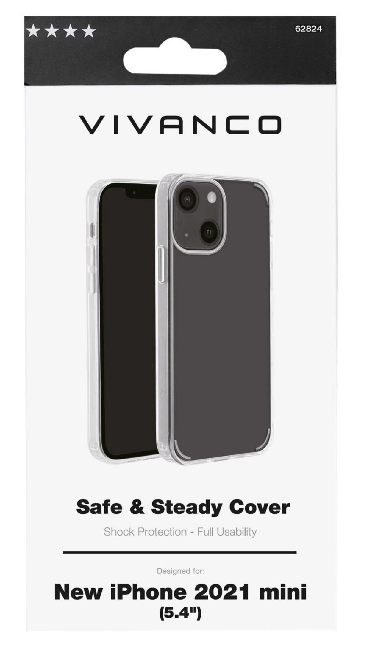 SAS IPH13MINI iPhone T, COVER VIVANCO Apple, 62824 Transparent Mini, 13 Backcover,