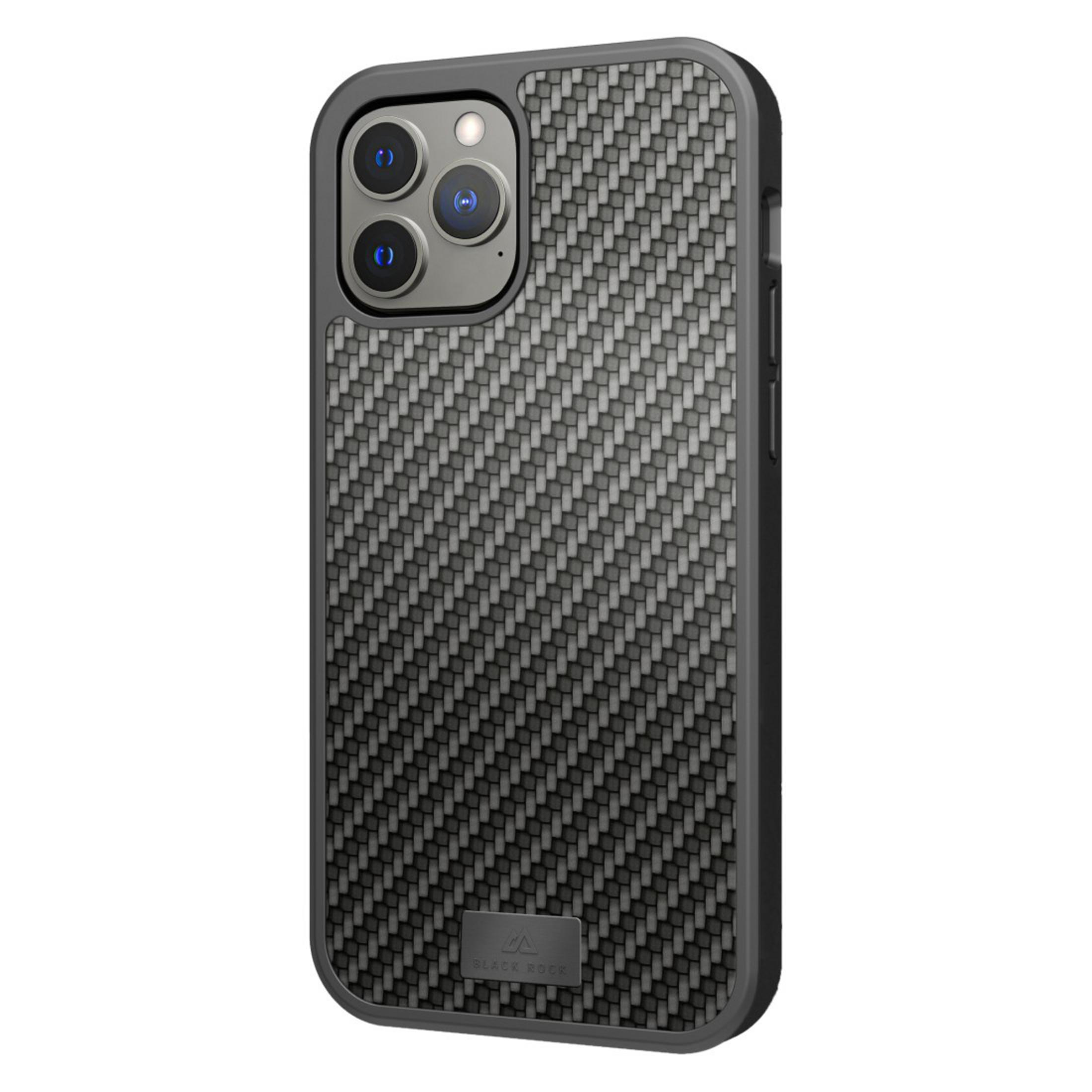 PROTECTIVE Backcover, 13 Apple, MAX ROCK Schwarz IPH13 CARBON BLACK Pro iPhone 217046 Max, C. SW, REAL PRO