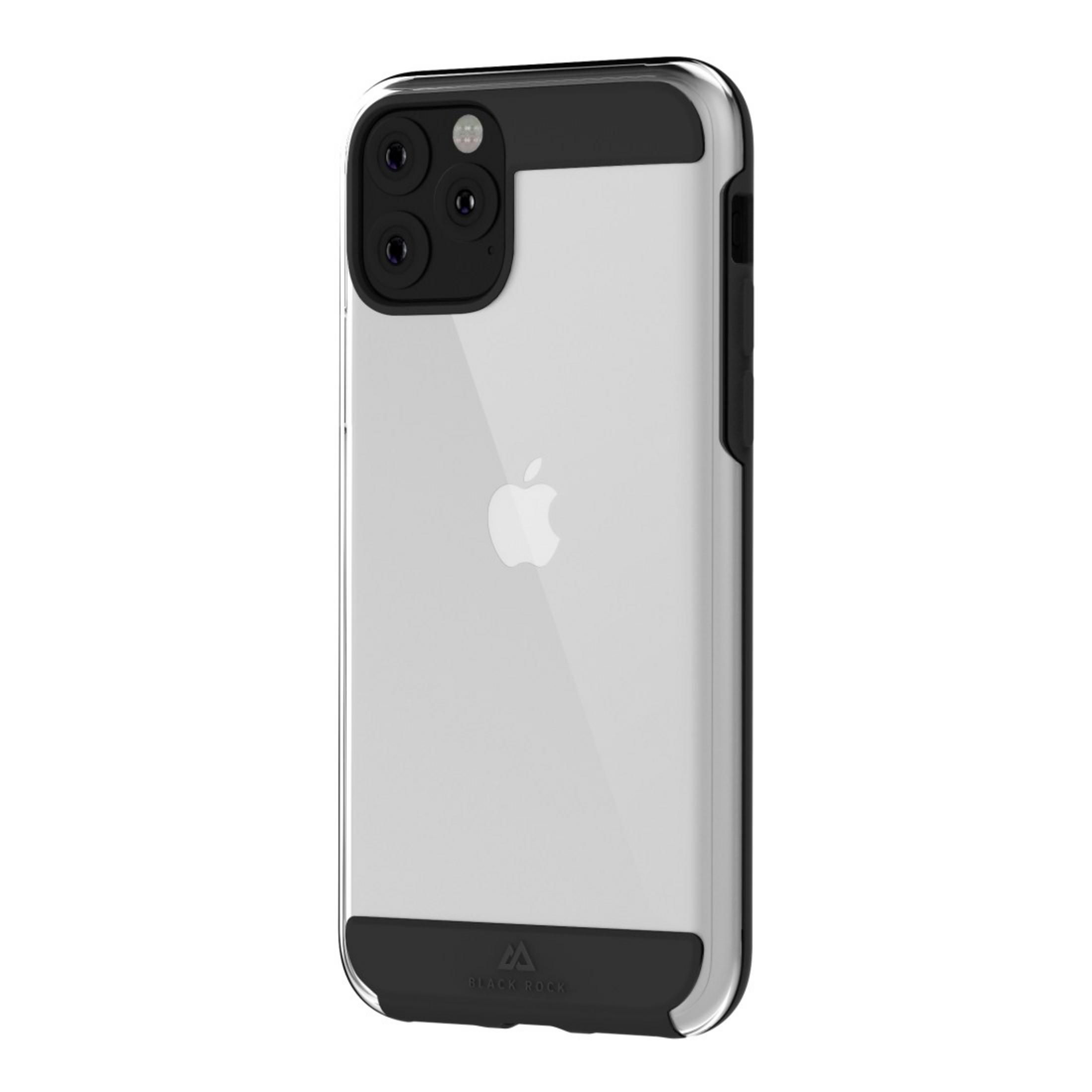 Ein Telefon in einer transparenten Hülle mit Logo.
