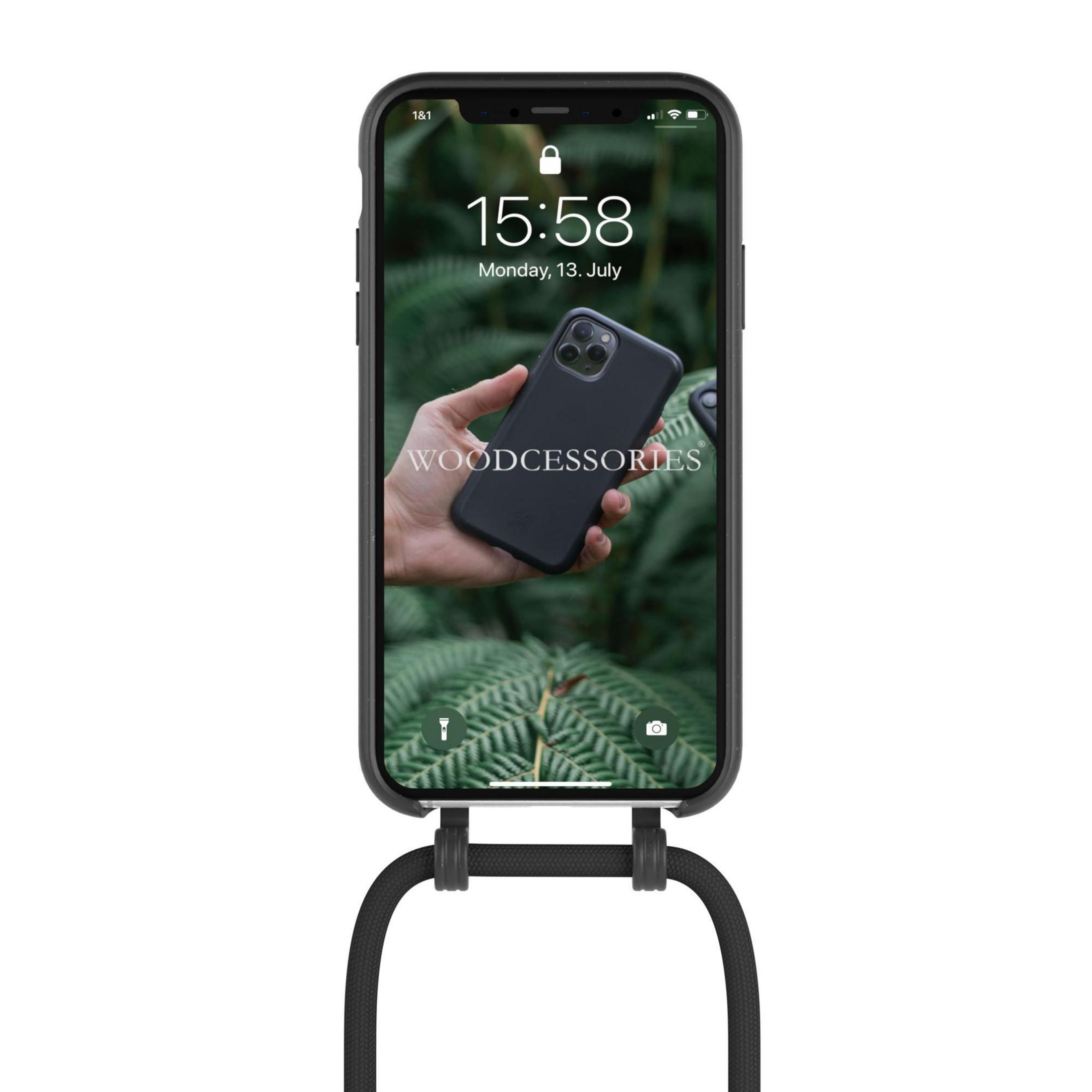 BIO CHA014 iPhone Xr, iPhone Backcover, 11, IP BLACK, 11 NECKLACE Schwarz Apple, WOODCESSORIES AM XR