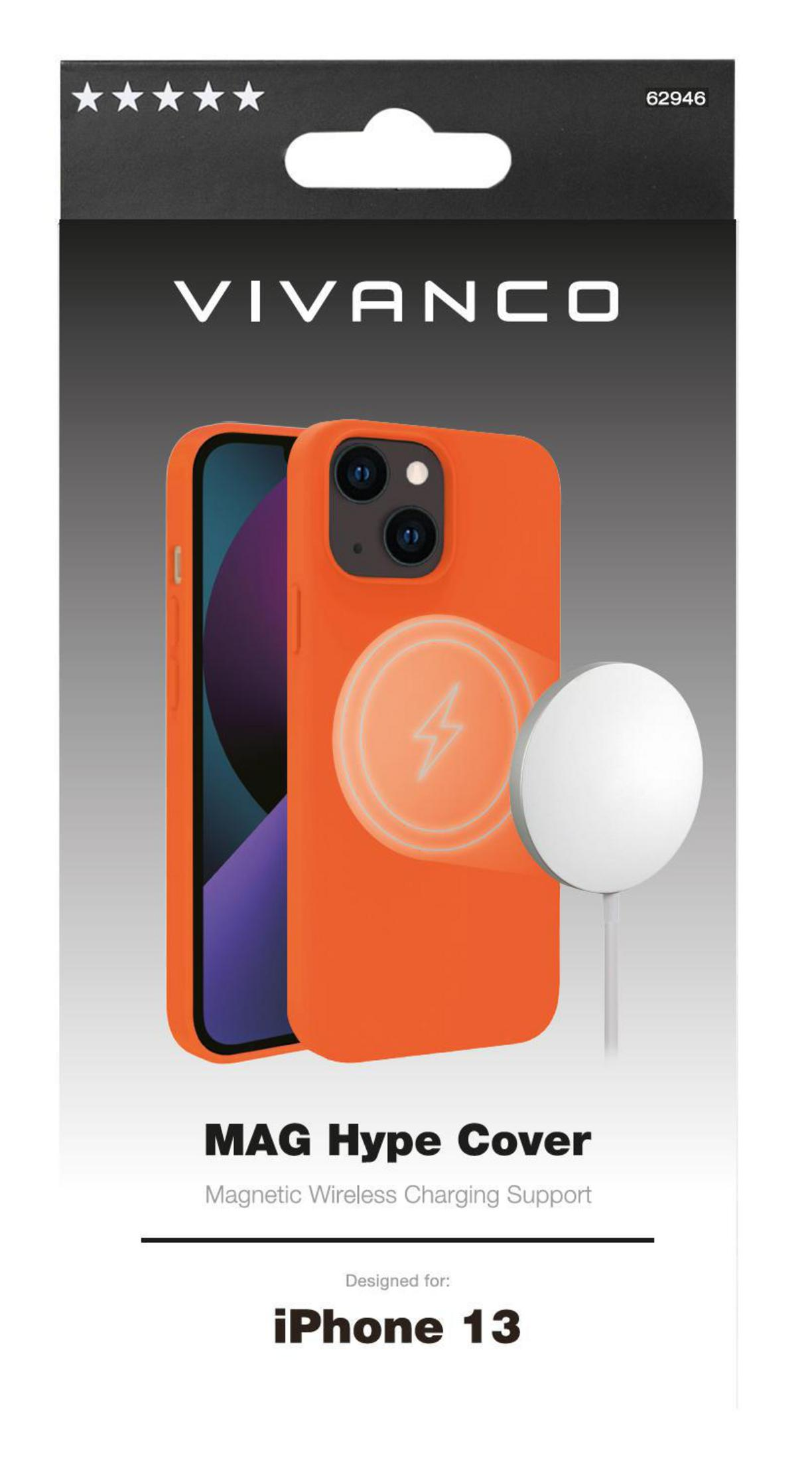 Orange iPhone 13, COVER MAGHYPE Backcover, OR, Apple, 62946 IPH13 VIVANCO