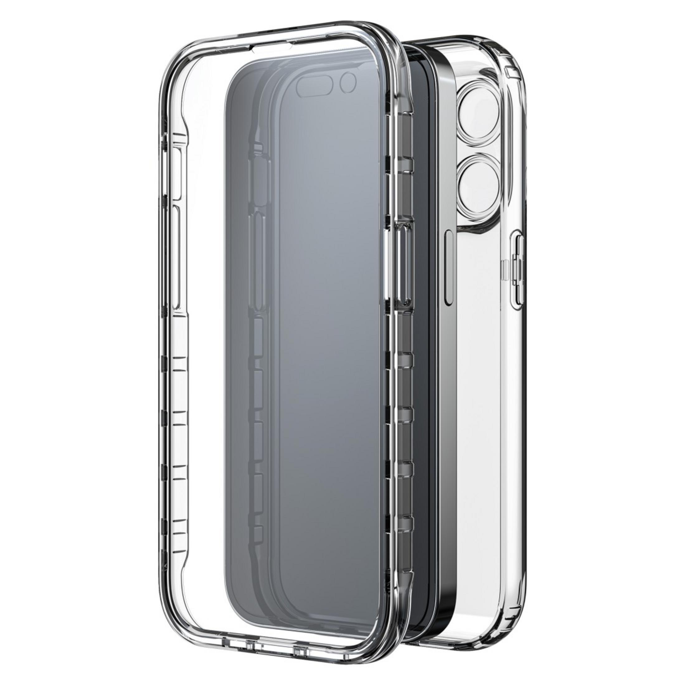 TR, 14 Apple, 215170 IPH Cover, Full Pro, 14 ROCK CO iPhone 360° BLACK Transparent PRO CLEAR