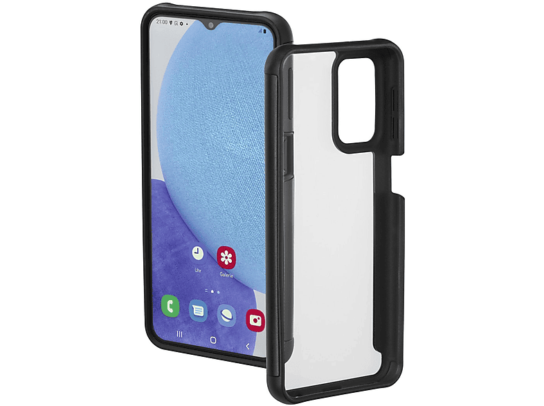 HAMA 177989 CO METALLIC FRA SAM A23 4G/5, Backcover, Samsung, Galaxy A23 4G/5G, Schwarz/Transpaent