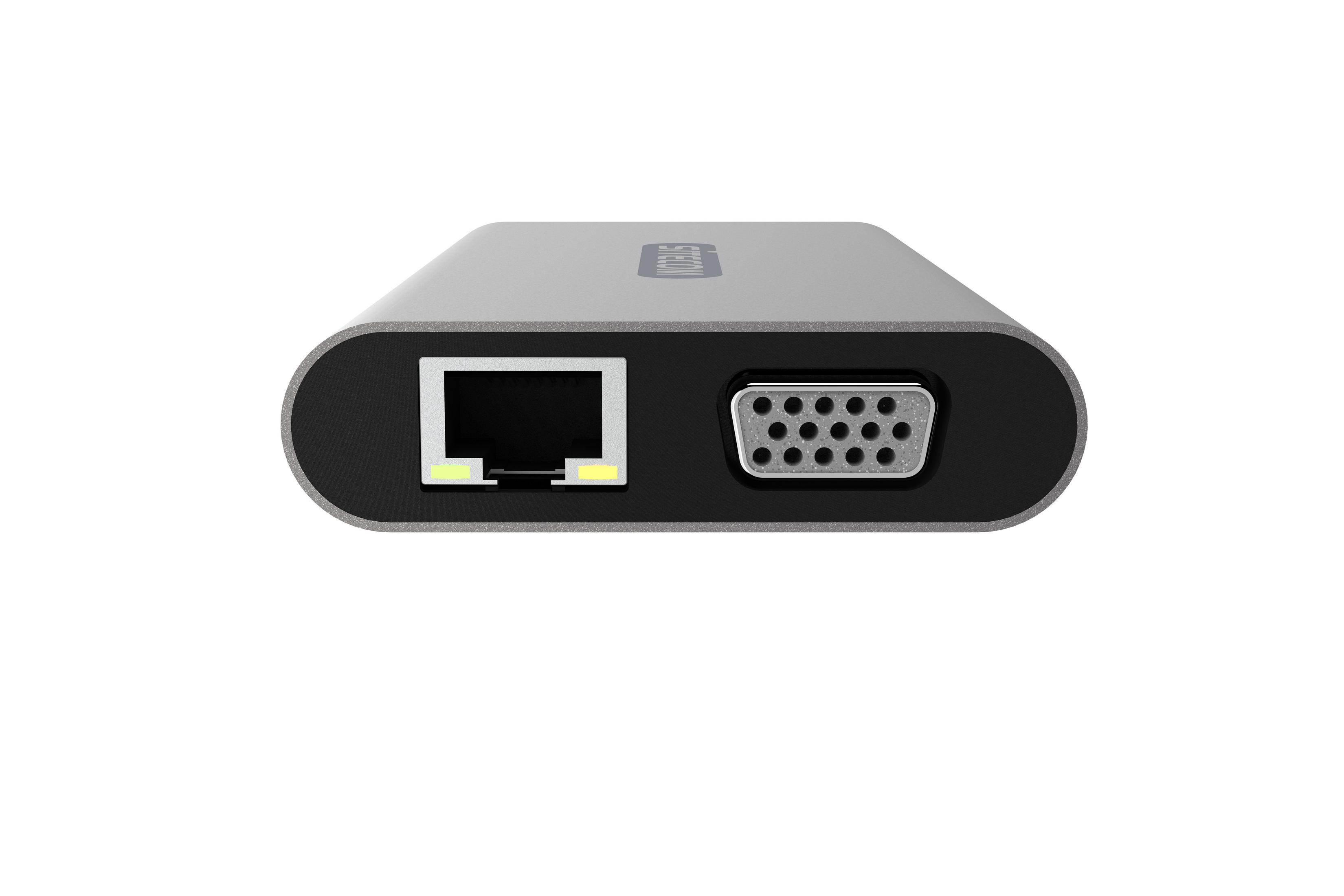 Silber USB PD SITECOM Multiport, USB-C MULTI 100W PRO CN-390 3.1