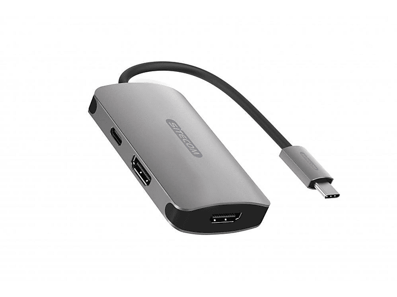 USB-C Adapter, HDMI ADA Silber 2XHDMI USB USB-C Adapter, USB CN-398 SITECOM PD TO zu