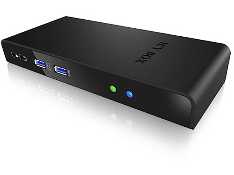 ICY BOX IB-DK 2241 AC DOCKINGSTATION, Docking-Station, Schwarz | MediaMarkt