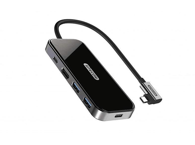 SITECOM CN-408 USB-C 3.1 HDMI USB-CUSB-A PD USB Hub, USB zu HDMI Adapter, Schwarz