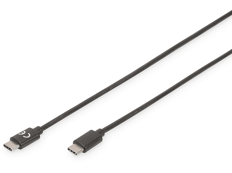 USB TYPE-C AK-300138-018-S USB-Kabel, TYPE-C ANSCHLUSSKABEL, DIGITUS Schwarz