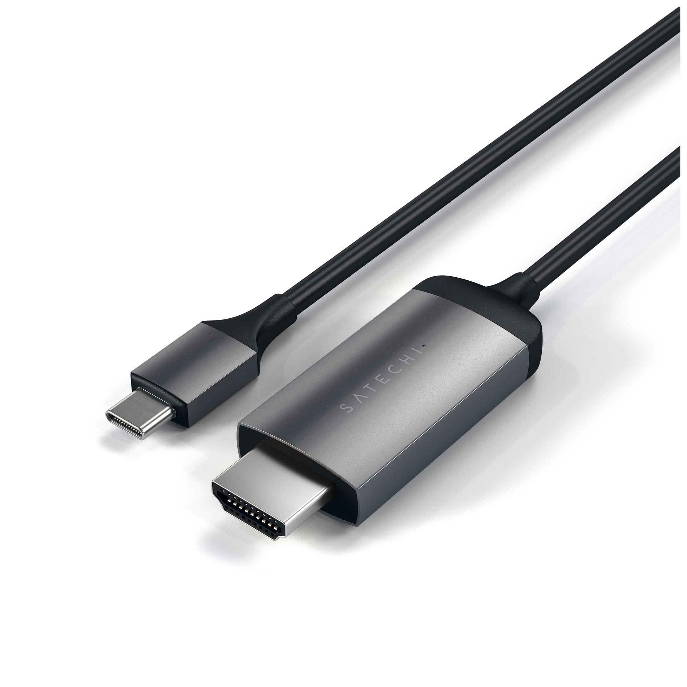 CABLE HDMI TO 4K TYPE-C Kabel, ST-CHDMIM SATECHI GREY SPACE Dunkelgrau