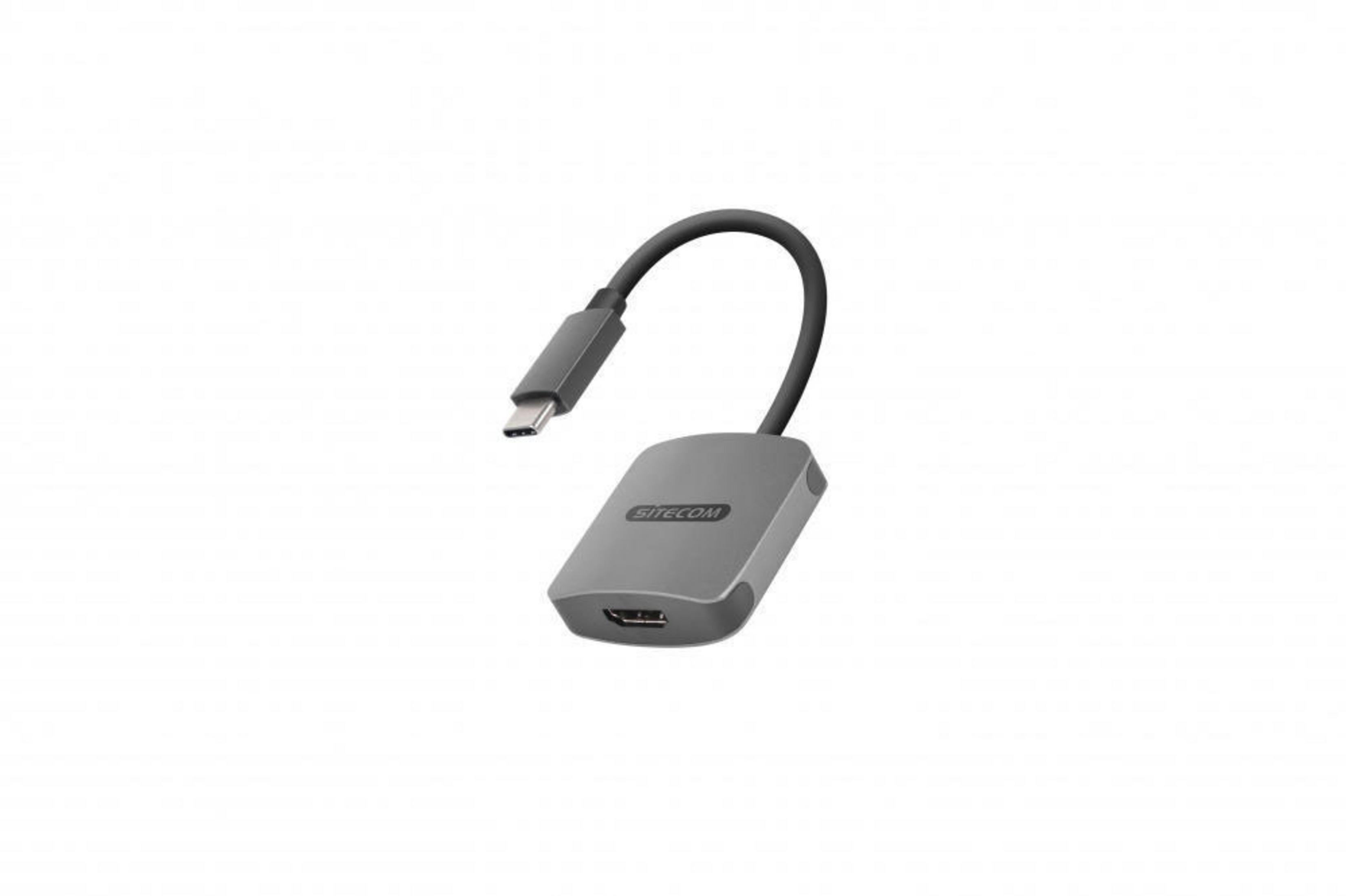 Adapter, HDMI TO USB-C SITECOM Silber CN-372 ADAPT. 3.1 USB