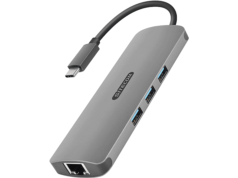 SITECOM CN-382 USB-C 3.1 MULTI PD Multi Adapter, Grau