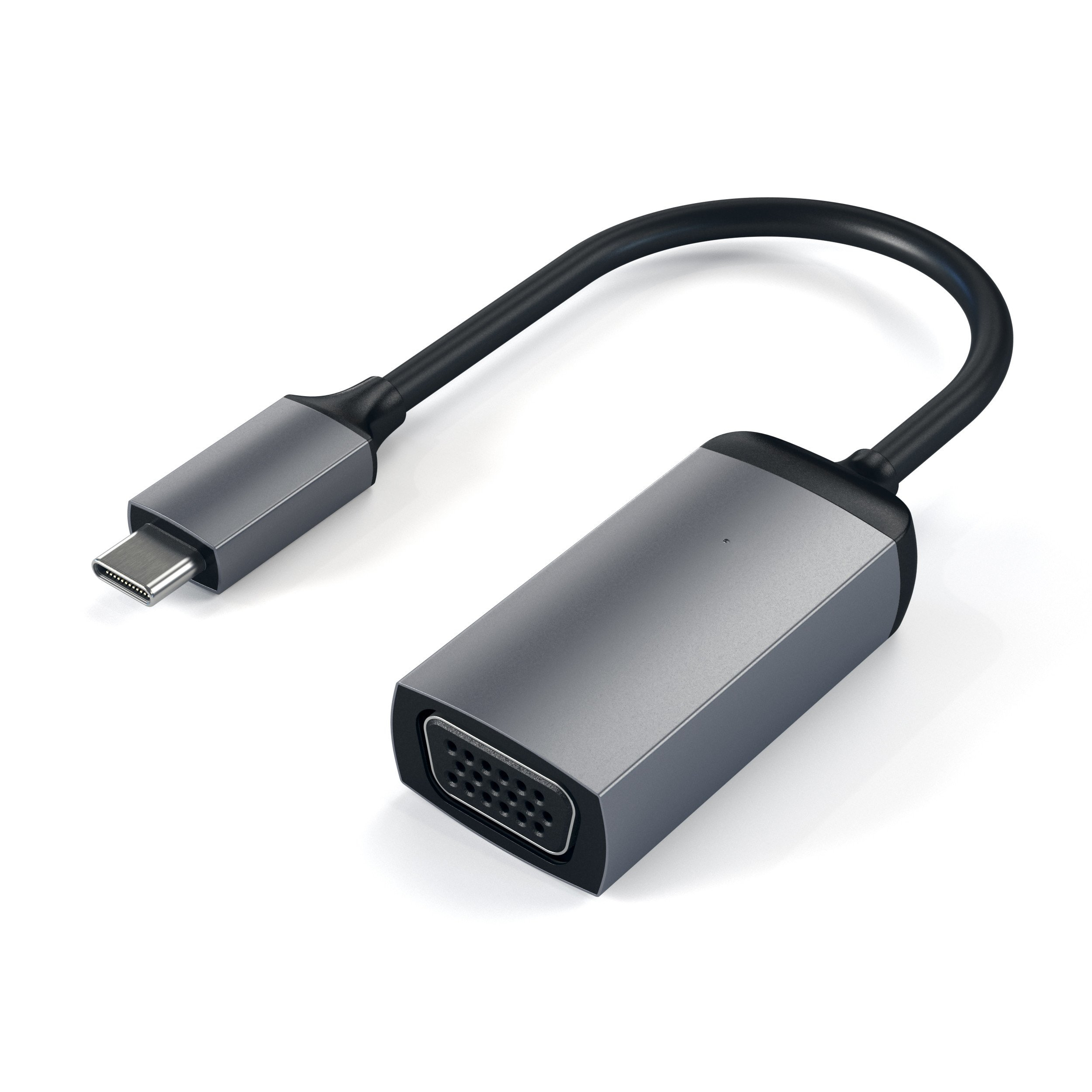 SATECHI ST-TCVGAM TYPE-C TO Dunkelgrau/Schwarz Adapter, SPACE GREY ADAPTER VGA