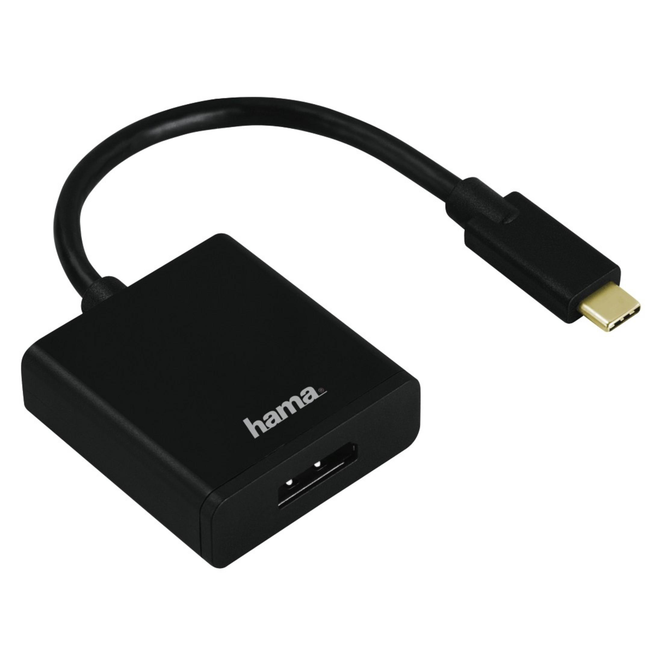 Adapter, - USB 135725 Schwarz DP TYPE-C HAMA ADAPTER
