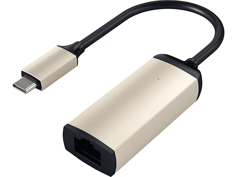 SATECHI ST-TCENG TYPE-C ZU ETHERNET ADAPTER GOLD Adapter, Gold/Schwarz