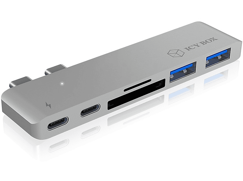 RAIDSONIC IB-DK4036-2C USB TYPE-C Dockingstation, Silber
