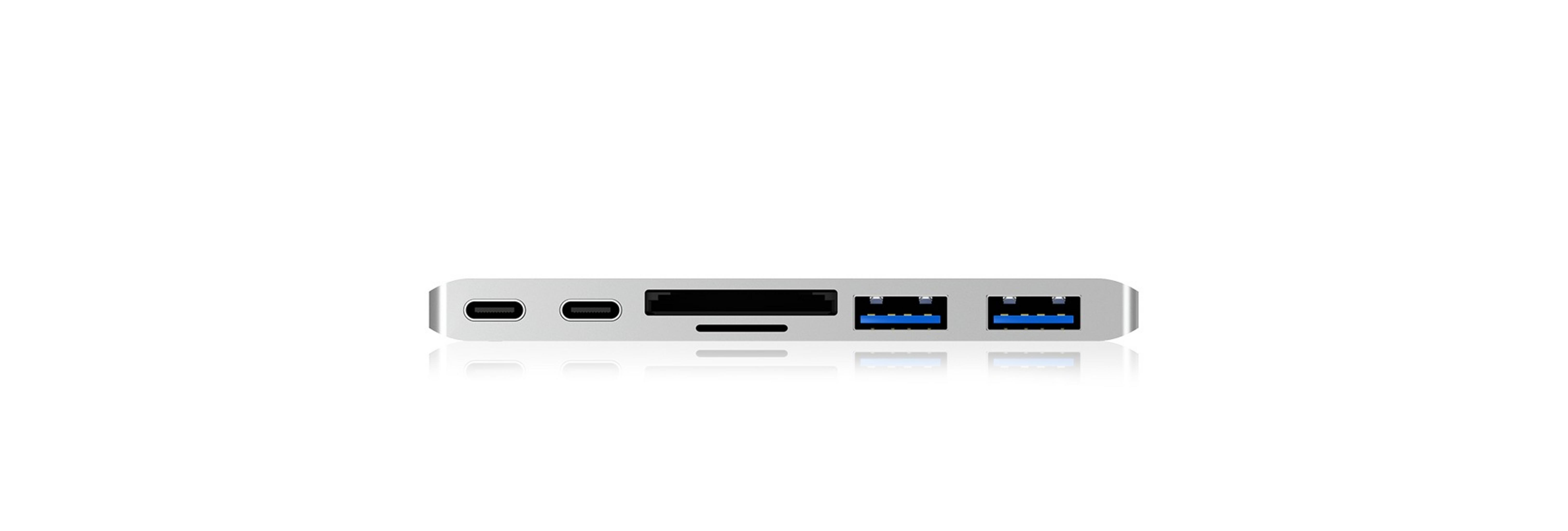 RAIDSONIC IB-DK4036-2C USB TYPE-C Silber Dockingstation