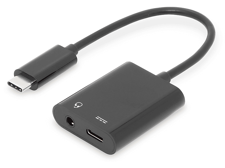 DIGITUS AK300400002S USBC KLINKE ADAPTER Adapter, Schwarz SATURN