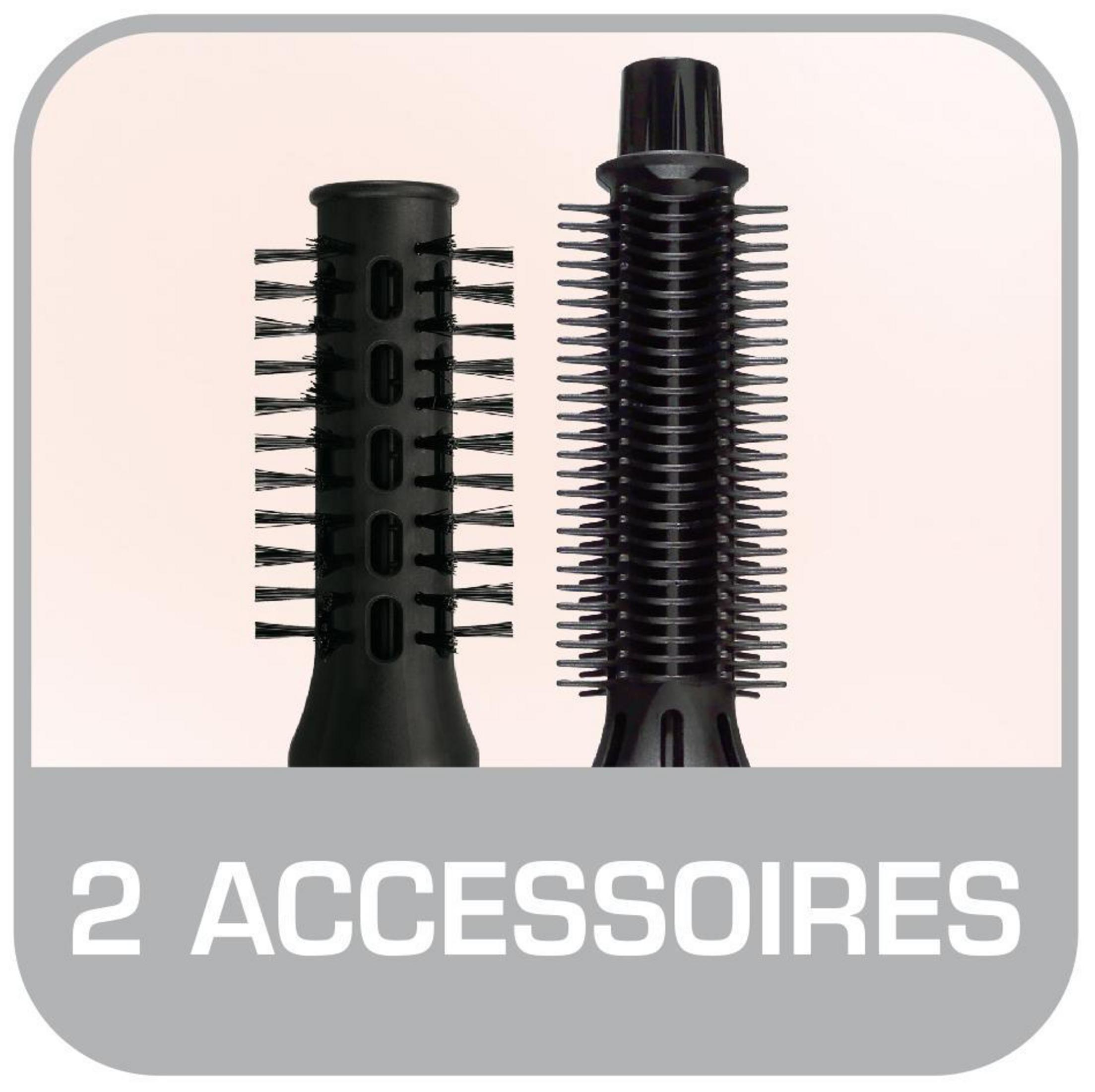 Dwa czarne nasadki do suszarki z napisem „2 AKCESORIA”.