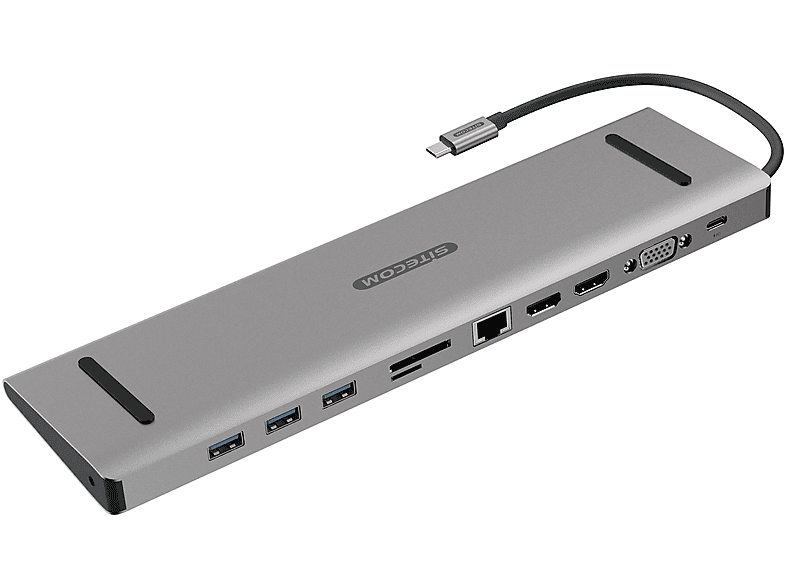 CN-389 USB-C SITECOM 3.1 MULTIPRODOCK100WPD USB Silber Multiport,