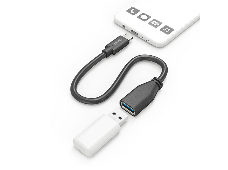 Hama Cavo USB C, USB C maschio a USB A maschio, USB 3.2 Gen1, 5 Gbps, 1,50 m