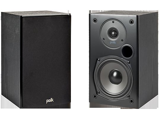 POLK AUDIO AM 1565-C T15 BOOKSHELF BLACK Regallautsprecher 5.25 Zoll Tiefmitteltöner, 0.75 Zoll Hochtöner, Schwarz