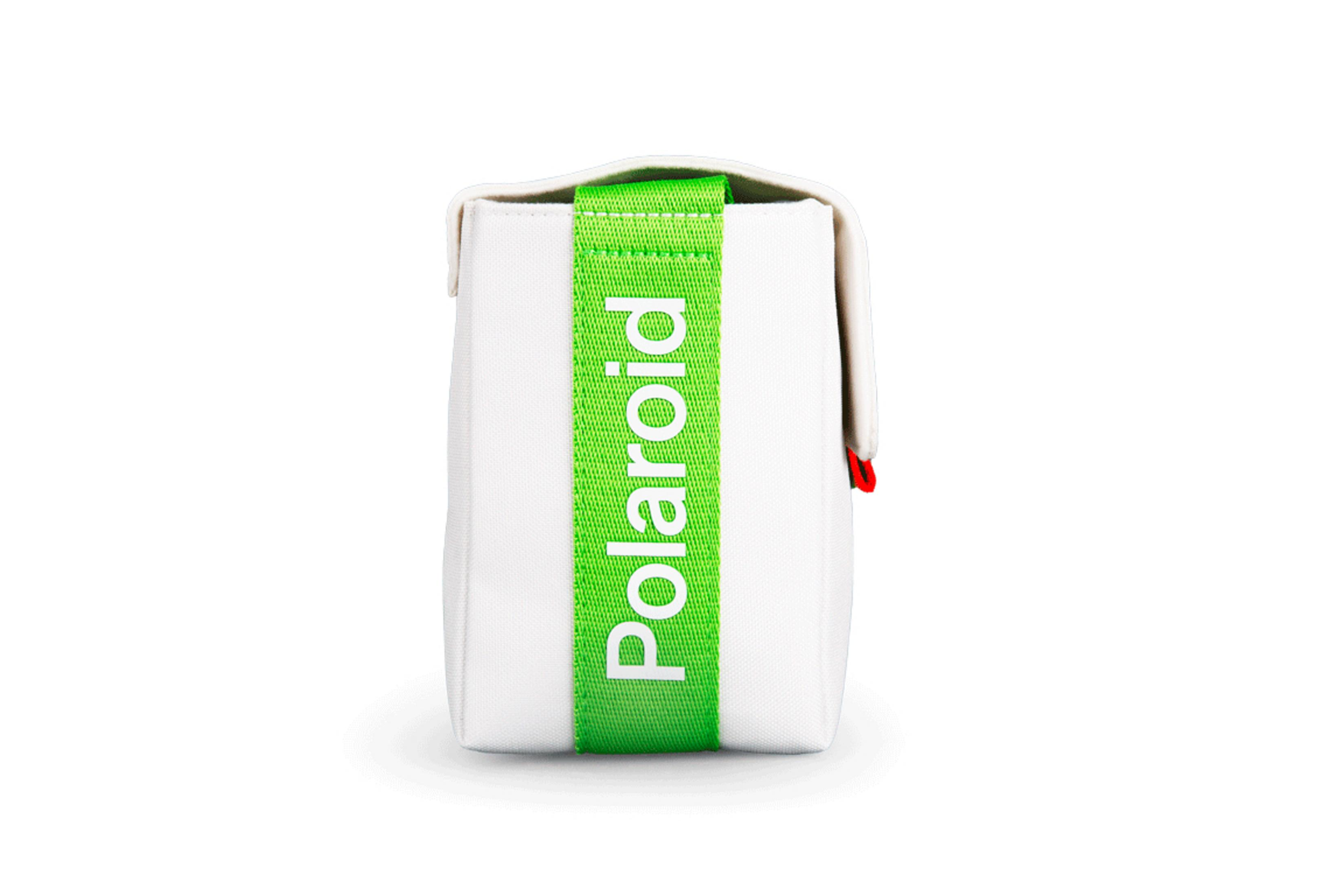 POLAROID 6103 GREEN BAG Weiß/Grün Kameratasche, NOW WHITE 