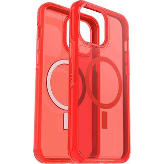 OTTERBOX 77-84799 SYMMETRY+ IP 13 PRO MAX C, Backcover, Apple, iPhone 13 Pro Max, Transparent / Rot
