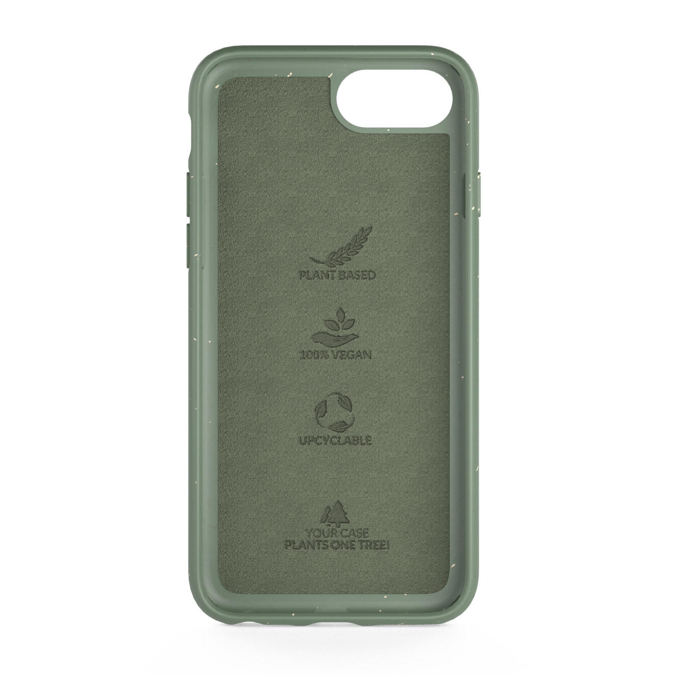 WOODCESSORIES ECO425 7 8 6 Grün Backcover, ANTIMICROBIAL GREEN, 7, Apple, SE BIO SE, IP CASE 8, iPhone 6