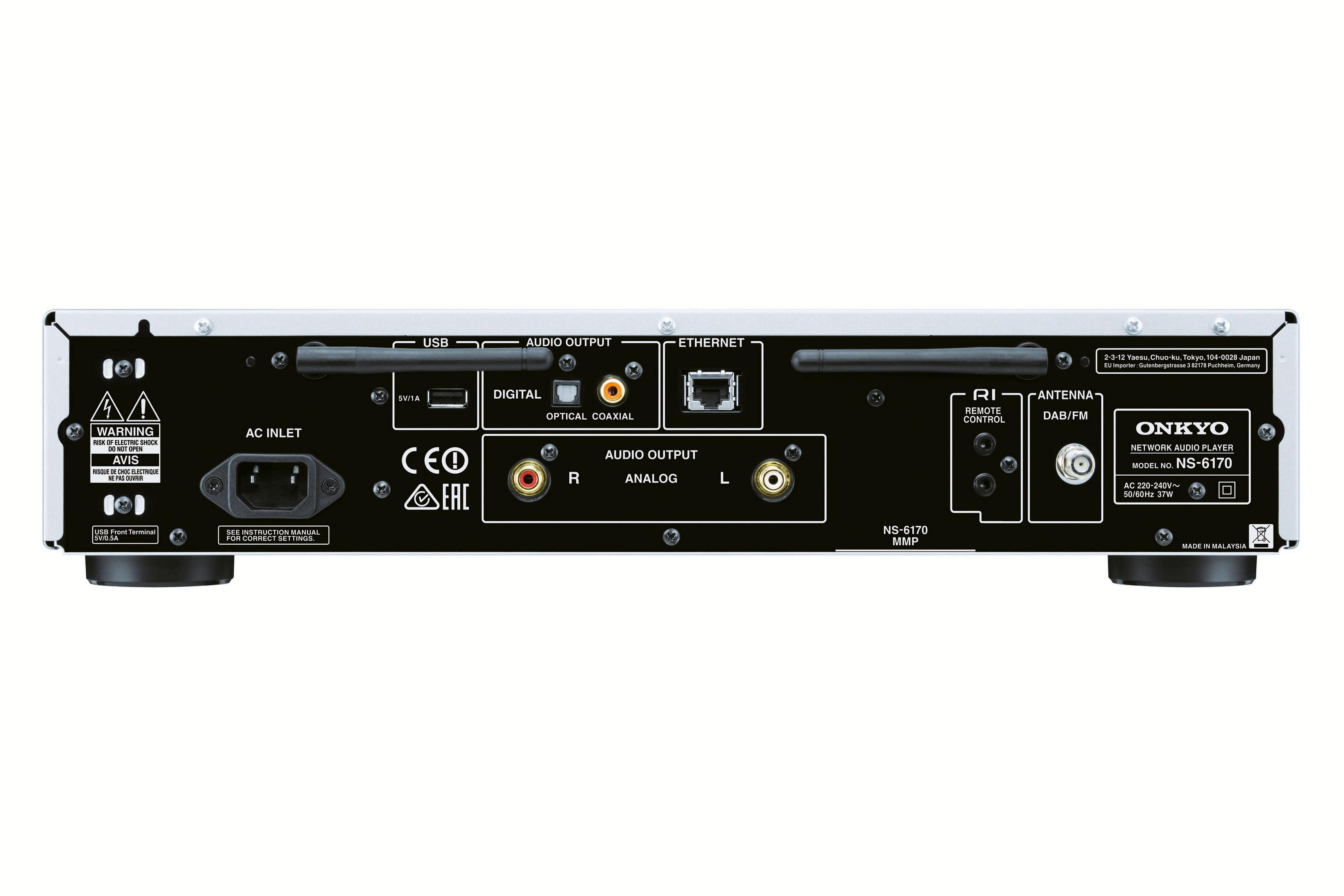 ONKYO NS 6170 Netzwerk-Audioplayer, SILBER Silber S