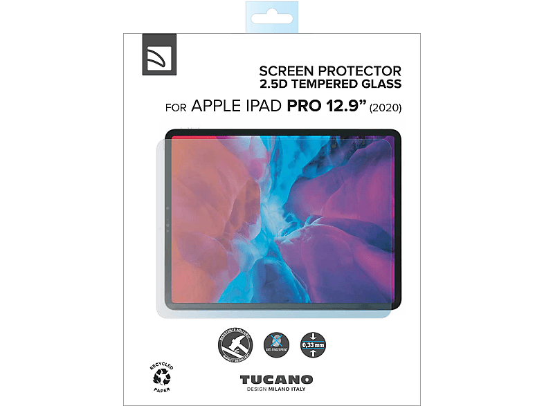 TUCANO IPD129-SP-TGIPADPRO 12.9 2020 Displayschutzglas(für Apple Apple iPad Pro 12.9\