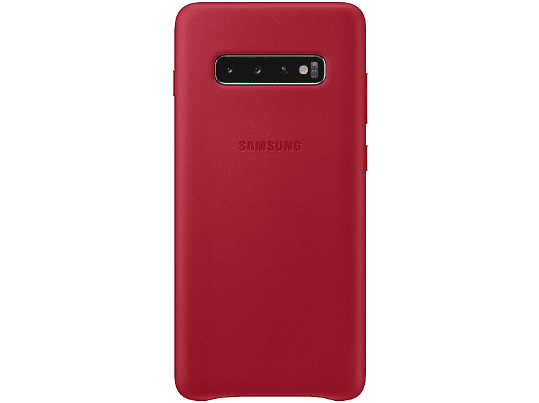 SAMSUNG EF-VG975LREGWW S10+ LEATHER COVER Samsung, RED, S10+, Galaxy Backcover, Rot