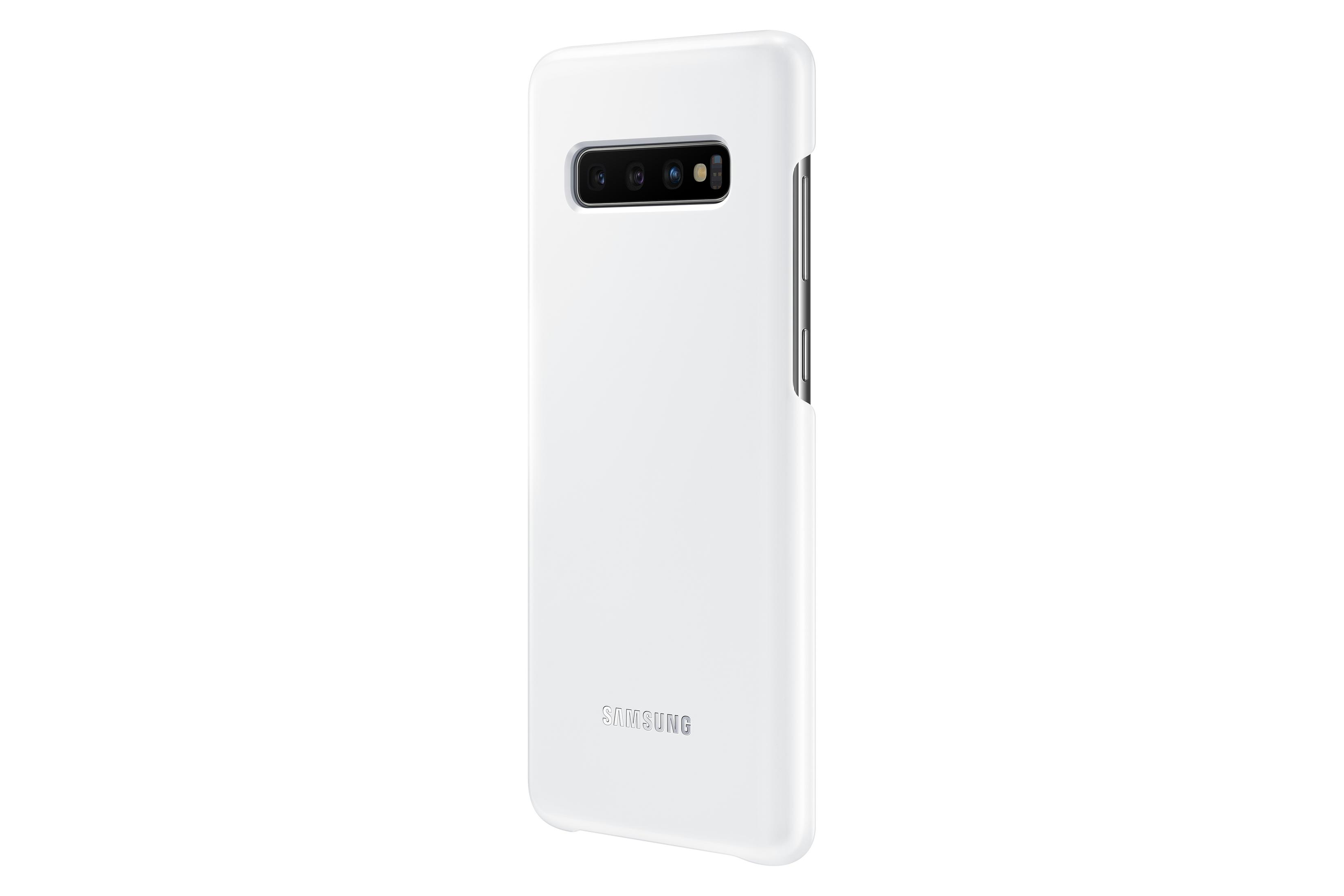 Galaxy SAMSUNG EF-KG975CWEGWW Backcover, WHITE, Samsung, LED S10+, COVER S10+ Weiß