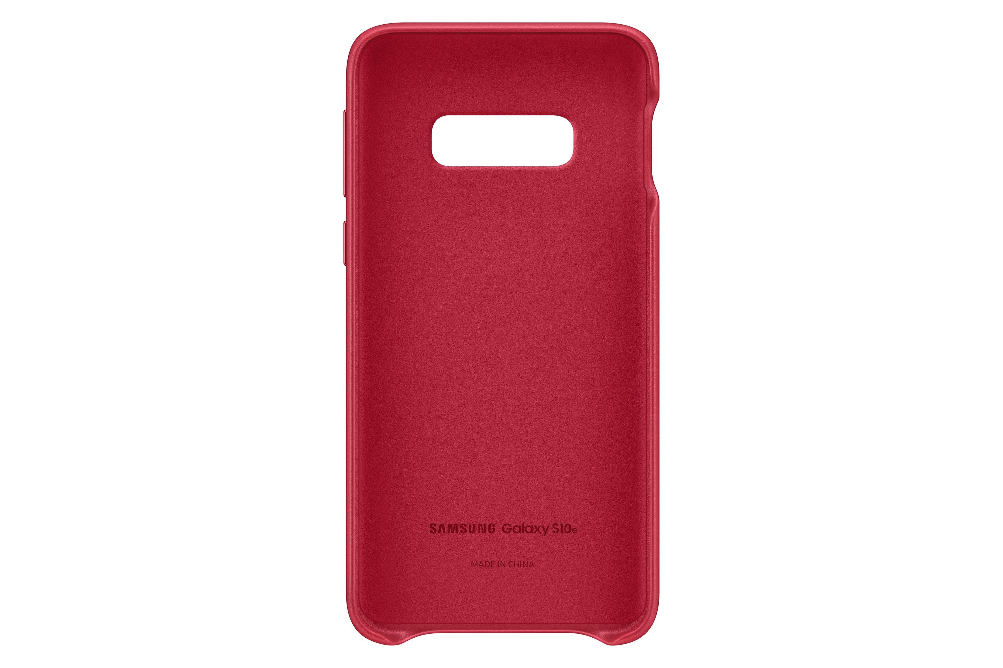 SAMSUNG EF-VG970LREGWW S10E LEATHER S10e, Backcover, COVER RED, Galaxy Samsung, Rot