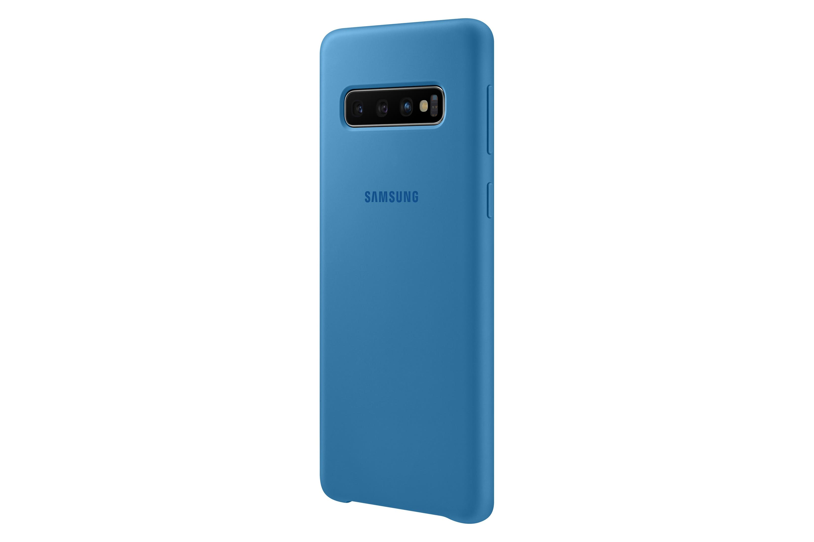 Galaxy SAMSUNG Blau COVER S10, SILICONE EF-PG973TLEGWW Backcover, Samsung, S10 BLUE,