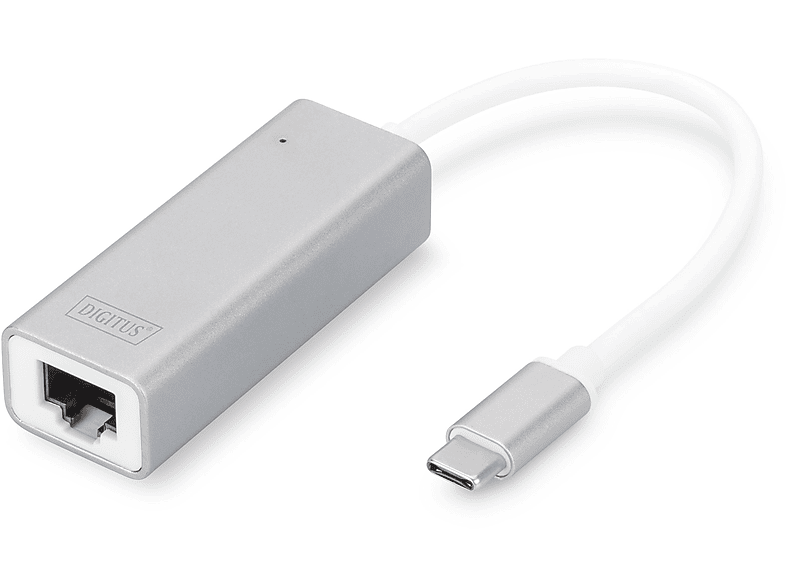 GIGABIT Ethernet Adapter, 3.0 C TYP 3024 DN Silber ETHERNET ADAPTER DIGITUS USB