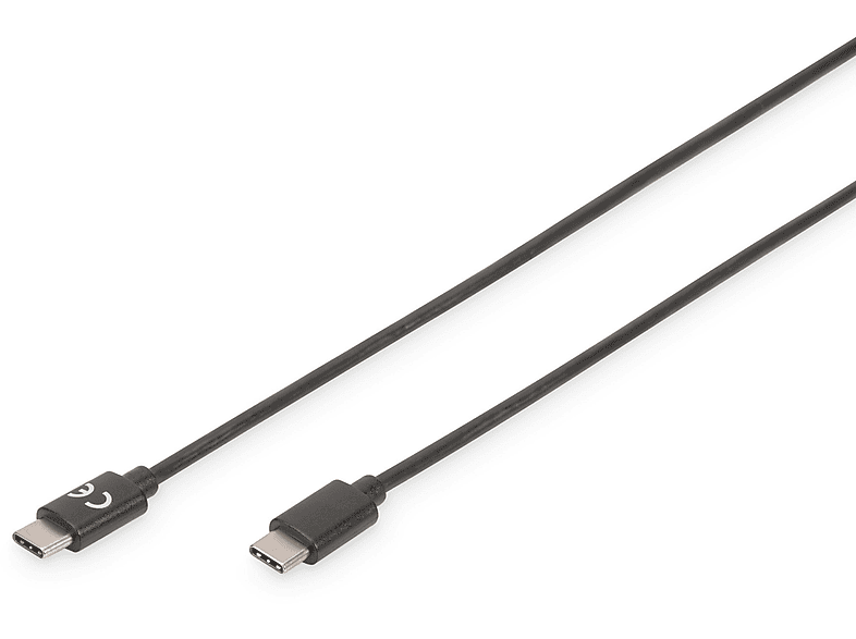 DIGITUS AK-880908-010-S USB TYPE-C LADEKABE Verbindungskabel, Schwarz